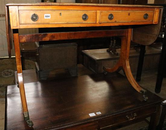 Regency satinwood sofa table (a.f.)